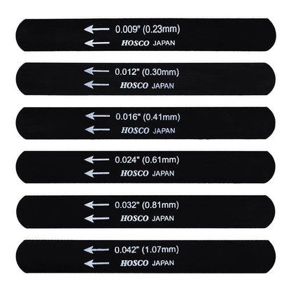 Hosco Black Guitar Nut File Set 009-042 with Magnetic Holder (Electric Guitars)