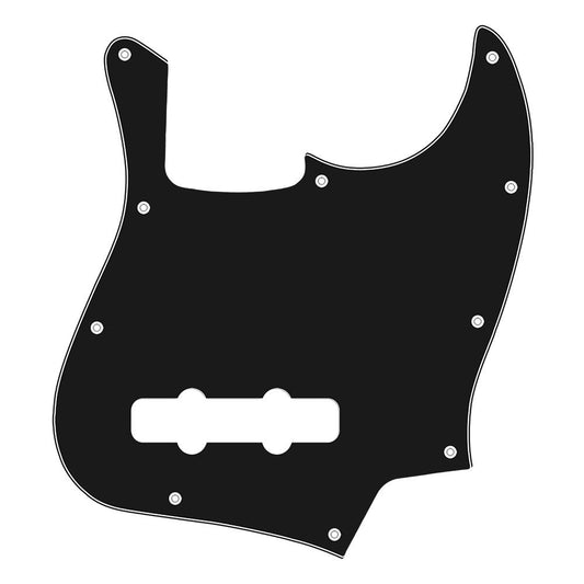 Jazz Bass Compatible Scratchplate - Black 3-ply