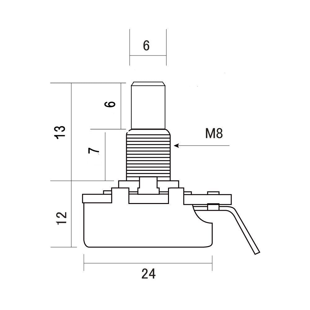 250k Solid Shaft Alpha Potentiometer