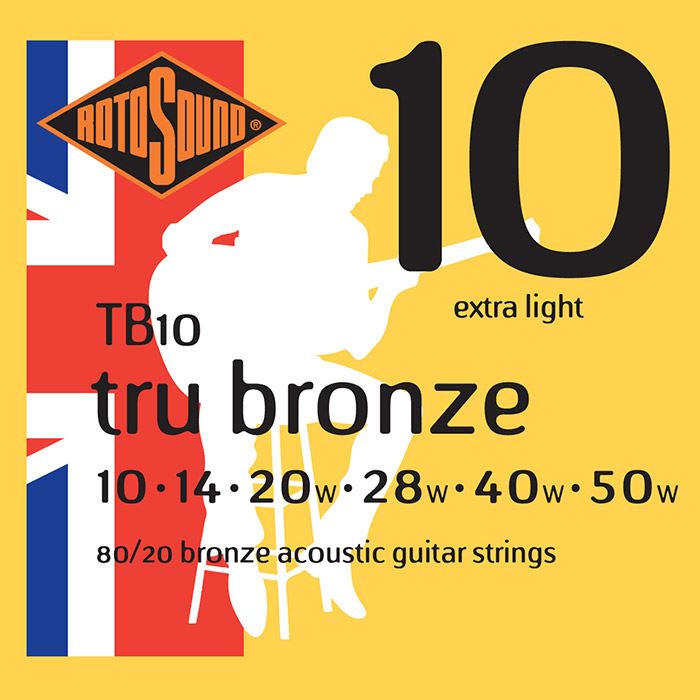 Rotosound TB10 Tru Broze Acoustic Guitar Strings Gauge 10-50