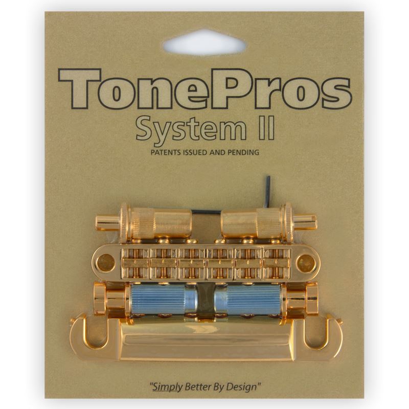 Tonepros LPM02 Metric Tune-O-Matic/Tailpiece set - Gold