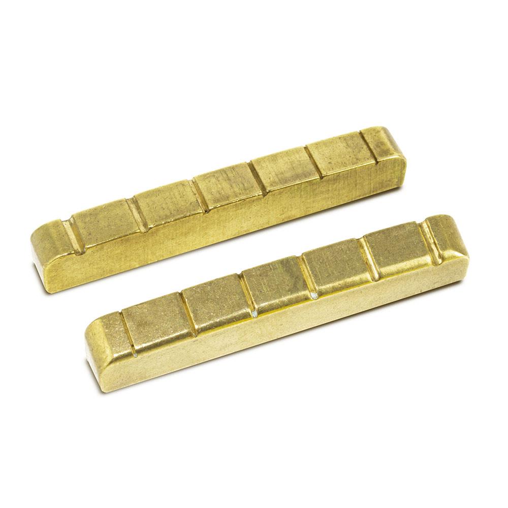 Hosco Japan Solid Brass Guitar Nut Slotted - 40mm x 7.5mm x 5mm