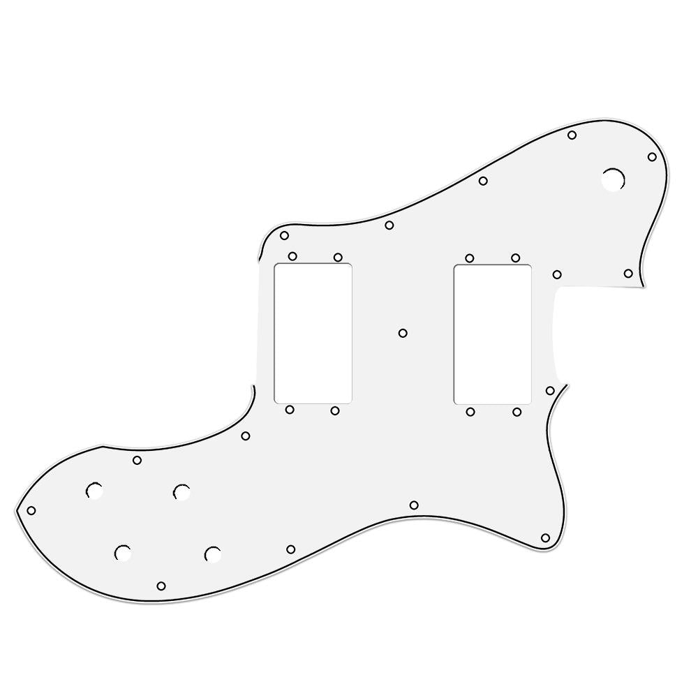 Telecaster Deluxe Compatible Scratchplate - 3-ply White