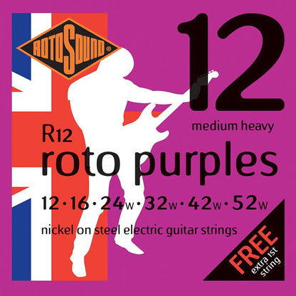 Rotosound R12 Roto Purples Electric Guitar Strings Gauge 12-52
