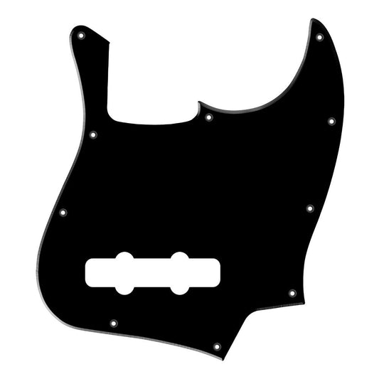 Jazz Bass Compatible Scratchplate - Black 1-ply