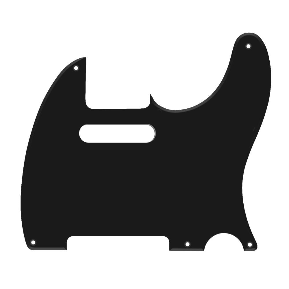 5-Hole Telecaster Compatible Scratchplate - Black 1-ply