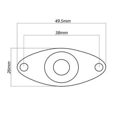 1/4" Oval Jack Plate for Yamaha / PRE SE