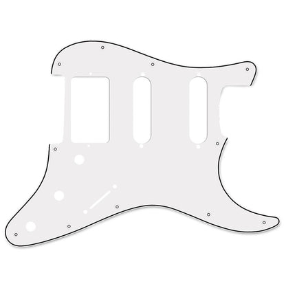 HSS Stratocaster Compatible Scratchplate Pickguard - White 3-ply